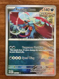 Roaring Moon - 065/131 Prismatic Evolutions MASTER BALL Holo Pokemon - NM/MINT - Image 1
