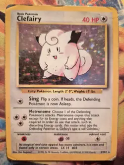 Clefairy Holo Rare Pokemon Card, Base Set, 5/102 - Image 1