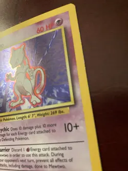 Mewtwo 10/102 Base Set Unlimited Holo Rare 1999 Pokemon TCG Card NM/LP - Image 3
