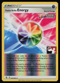 Pokemon Fusion Strike Energy 244/264 Prize Pack Series Cards Holo Pack Fresh NM - Image 1