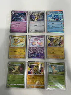 Pokemon TCG SV4a Holo Lot Mew Jolteon Leafeon Umbreon Fezandipiti 90 Cards - Image 1