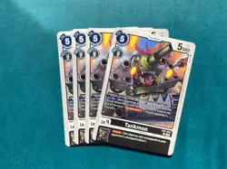 Tankmon EX7-043 Playset Digimon Liberator Card Game x4 - Image 1