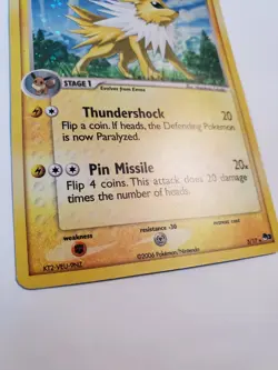 Pokemon TCG Jolteon 3/17 Rare Holo Pop Series 3 Promo Card Played Condition - Image 4