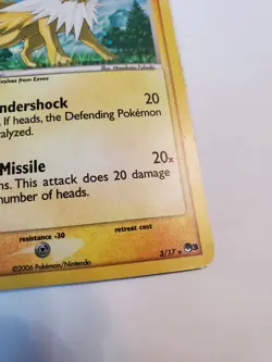 Pokemon TCG Jolteon 3/17 Rare Holo Pop Series 3 Promo Card Played Condition - Image 5