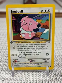 2000 Pokemon #74/111 Snubbull (Neo Genesis) 1st Edition NM - Image 1