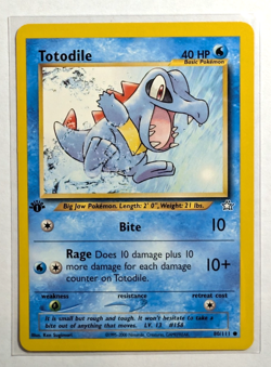 Totodile - 1st Edition - Neo Genesis 80/111 - Vintage Pokemon TCG - WotC - Image 1