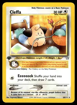 2000 Pokemon Neo Genesis - 1st Edition - Cleffa #020/111 - Image 1