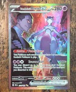 Pokemon Team Rocket's Mewtwo ex 231/182 Sv10 Destined Rivals Holo EX Full Art - Image 1