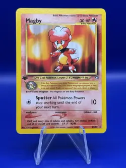 Magby 23/111 Neo Genesis Pokemon Card WOTC 2000 Baby Pokemon Rare NM/LP+ - Image 1