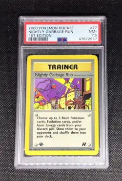 2000 Pokemon Team Rocket 1st Edition Nightly Garbage Run #77 PSA 7.5 - Image 1