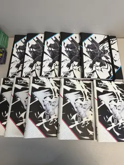 10 Pokemon Binder Lot - Black Bolt - White Flare Binders - Bulk Pokemon Binders - Image 1