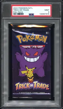 (PSA 9) Pokemon Int'l: 2022 Trick or Trade Foil Pack [Graded/Sealed] - Image 1