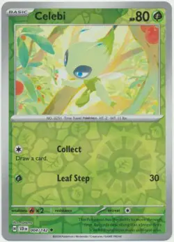 CELEBI 004/142 STELLAR CROWN POKEMON (REVERSE HOLO, NM) - Image 1