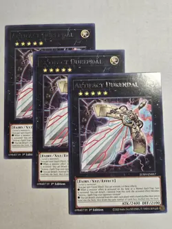 Yugioh! - 3x Artifact Durendal - JUSH-EN057 - Rare - NM/M x3 - Image 1
