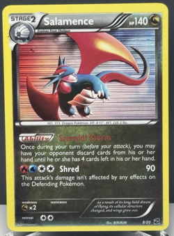 Pokemon Card Salamence 8/20 Dragon Vault Holo Cosmo Holo Blister Exclusive Promo - Image 1