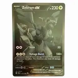 Pokemon TCG Zekrom Ex 172/086 BLK EN Holo Full Art Ultra Rare English Card - Image 1