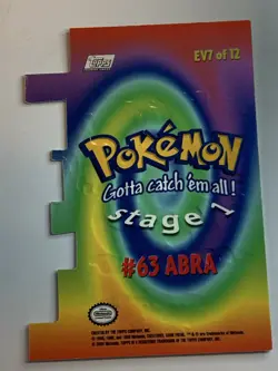 2000 Topps Pokemon TV Animation Series 2 #63 Abra (A) Die Cut Card EV7 of 12 - Image 2
