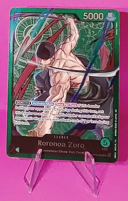 One Piece CCG Roronoa Zoro LEADER card OP12-020 L - Image 1