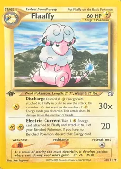 Flaaffy Neo Genesis 1st Edition Vintage Pokemon Card Mint Condition - Image 1