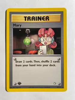 NM(1st edition)Pokemon MARY Card NEO GENESIS Set 87/111 Non-Holo Rare ed Trainer - Image 1