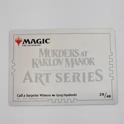 MTG Gold Stamp Art Series Call A Surprise Witness Card Murders at Karlov Manor - Image 2