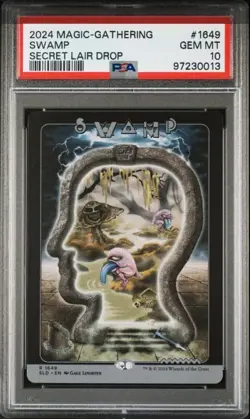 MTG PSA 10 Brain Dead Lands Swamp #1649 Basic Secret Lair Drop Lindsten Non Foil - Image 2