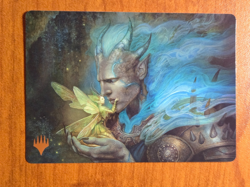 MTG Lorwyn Eclipsed Art Series - Run Away Together - 9/54 - Gold Stamped - Image 1