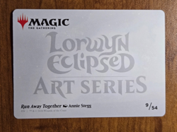 MTG Lorwyn Eclipsed Art Series - Run Away Together - 9/54 - Gold Stamped - Image 2
