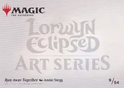 MTG Lorwyn Eclipsed Art Series - Run Away Together - 9/54 - Gold Stamped - Image 4