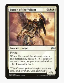 Patron of the Valiant | MTG ORI | EDH Commander +1/+1 Counters Angel Tribal | LP - Image 1