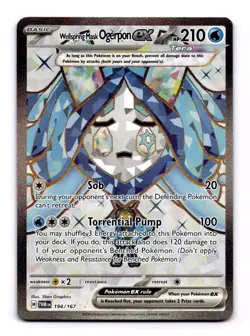 Wellspring Mask Ogerpon ex 194/167 Ultra Rare Pokemon TCG Twilight Masquerade NM - Image 1