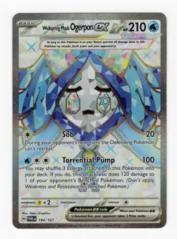 Pokemon TCG Wellspring Mask Ogerpon EX Twilight Masquerade Card 194/167 NM - Image 1