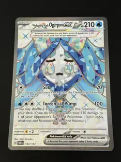 Pokemon TCG Wellspring Mask Ogerpon EX Twilight Masquerade Card 194/167 NM - Image 1