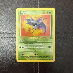 Pokemon TCG - Zubat - 57/62 - Fossil - MP Unlimited Common (1999) - Image 1