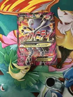 Pokemon TCG M Mewtwo EX Full Art Holo Ultra Rare Card 160/162 Breakthrough - Image 1
