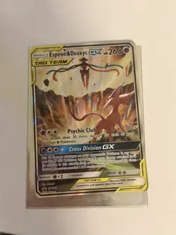 Pokemon Espeon & Deoxys GX SM240 Sm Promo TAG TEAM GX Holo HP 260 - Image 1
