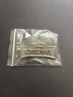Disney Lorcana Pin Organized Play White Lorcana Logo- Into the Inklands- NEW - Image 1