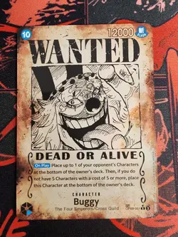 Buggy Wanted Poster OP09-051 English, OP-09 Emperors in the New World Near Mint - Image 1