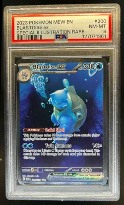 2023 Pokemon SV 151 MEW EN Blastoise ex #200/165 PSA 8 - Image 1
