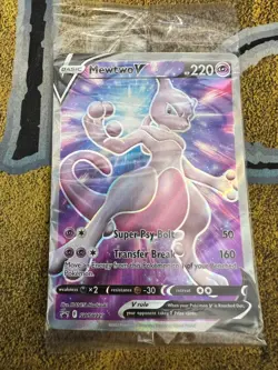 Pokemon SEALED Mewtwo V SWSH229 Pokemon GO ETB Promo Holofoil!! - Image 1
