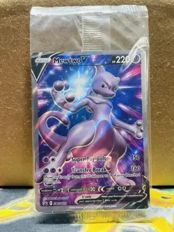 SEALED Mewtwo V SWSH229 Pokemon GO ETB Full Art Holo Black Star Promo NM - Image 1