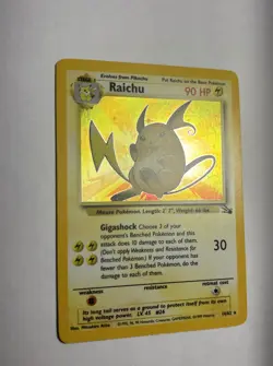🔥1999 Fossil Holo Lot Zapdos 15/62 + Raichu 14/62 WOTC Pokemon Card TCG NM Mint - Image 3