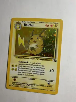 🔥1999 Fossil Holo Lot Zapdos 15/62 + Raichu 14/62 WOTC Pokemon Card TCG NM Mint - Image 4