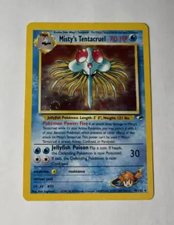 Gym Heroes Misty’s Tentacruel Holo 10/132 Rare WOTC Pokemon Card TCG NM Mint! - Image 1