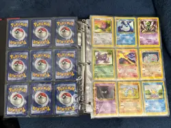 🔥145x Holo Rare Vintage WOTC Pokemon Card Lot+Binder 1st Shadowless Base Rocket - Image 5