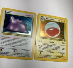1999 WOTC Pokemon Card Holo Lot - Fossil Ditto 3/62 + Jungle Electrode 2/64 Mint - Image 5