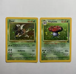 1999 WOTC Pokemon Card TCG Jungle Holo Lot Pinsir 9/64 + Vileplume 15/64 NM Mint - Image 1