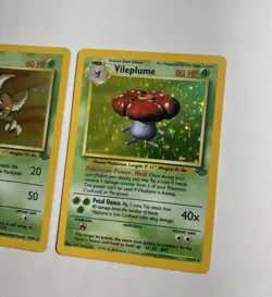 1999 WOTC Pokemon Card TCG Jungle Holo Lot Pinsir 9/64 + Vileplume 15/64 NM Mint - Image 3