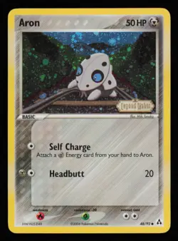 Pokemon Card Aron 48/92 Legend Maker Vintage LP Reverse Holo Foil 2006 - Image 1