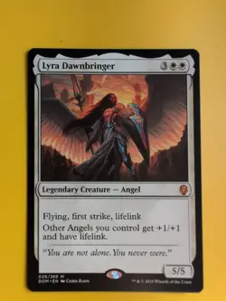 Lyra Dawnbringer. DOM Mythic Angel. Magic the Gathering Card. - Image 1